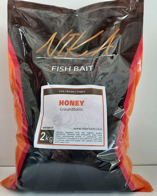 Прикомка донная  GROUNDBAIT honey 2kg, תערובת, פידור