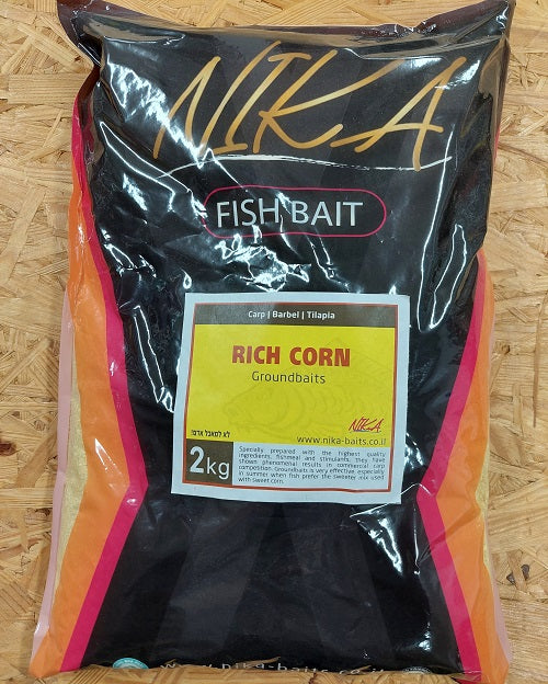 Прикормка донная RICH CORN GROUNDBAIT  2kg, תערובת, פידור