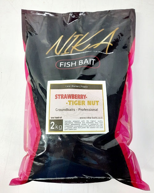 Прикормка донная  PROFESSIONAL strawberry\tiger nut 2kg, תערובת, פידור