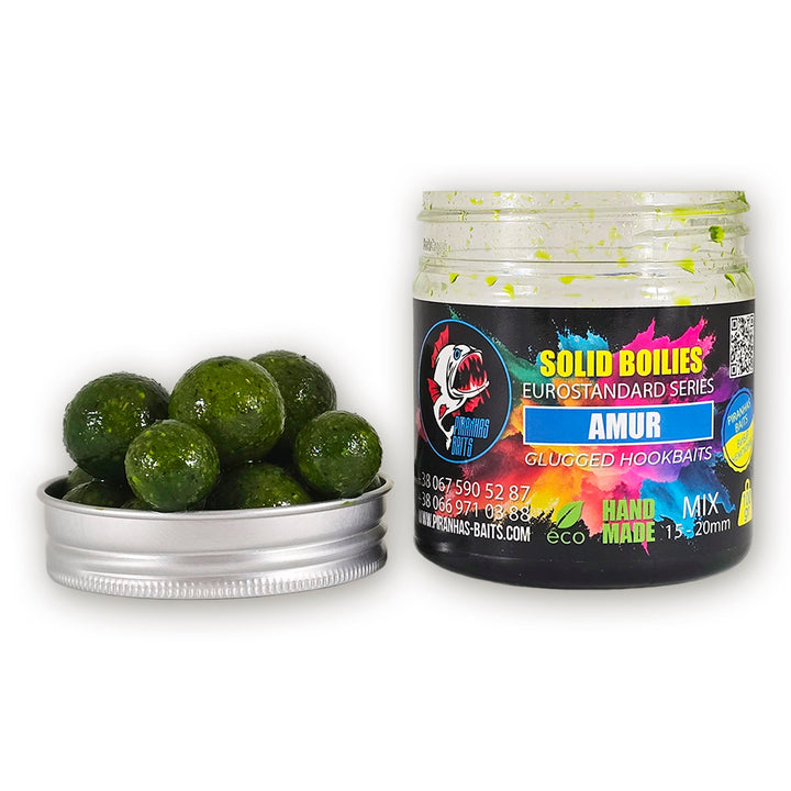 Piranhas-Baits Eurostandard Solid Boilies 12×16мм