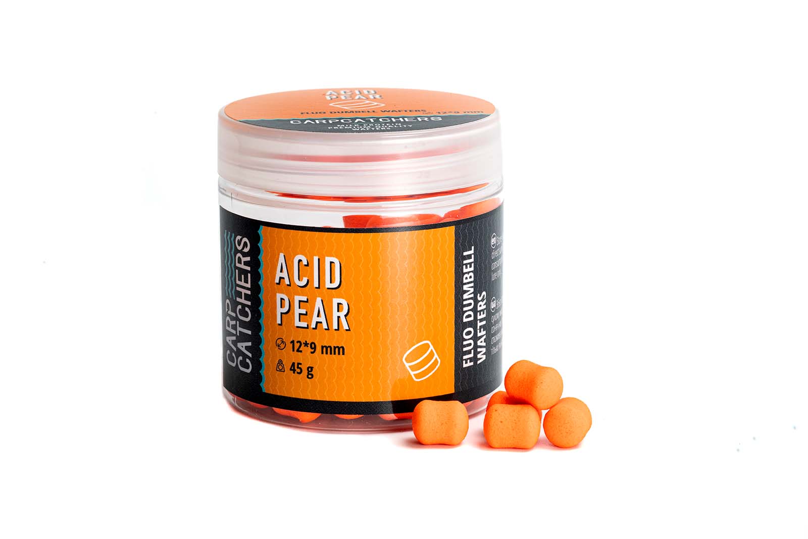 Fluo Dumbell Wafters Acid Pear 12×9мм
