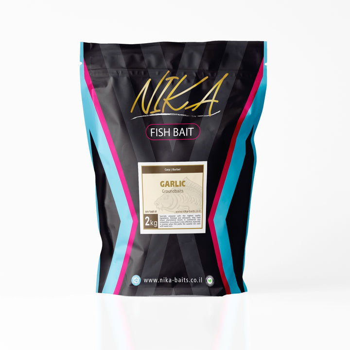 Прикормка донная  GROUNDBAIT garlic 2kg, תערובת, פידור