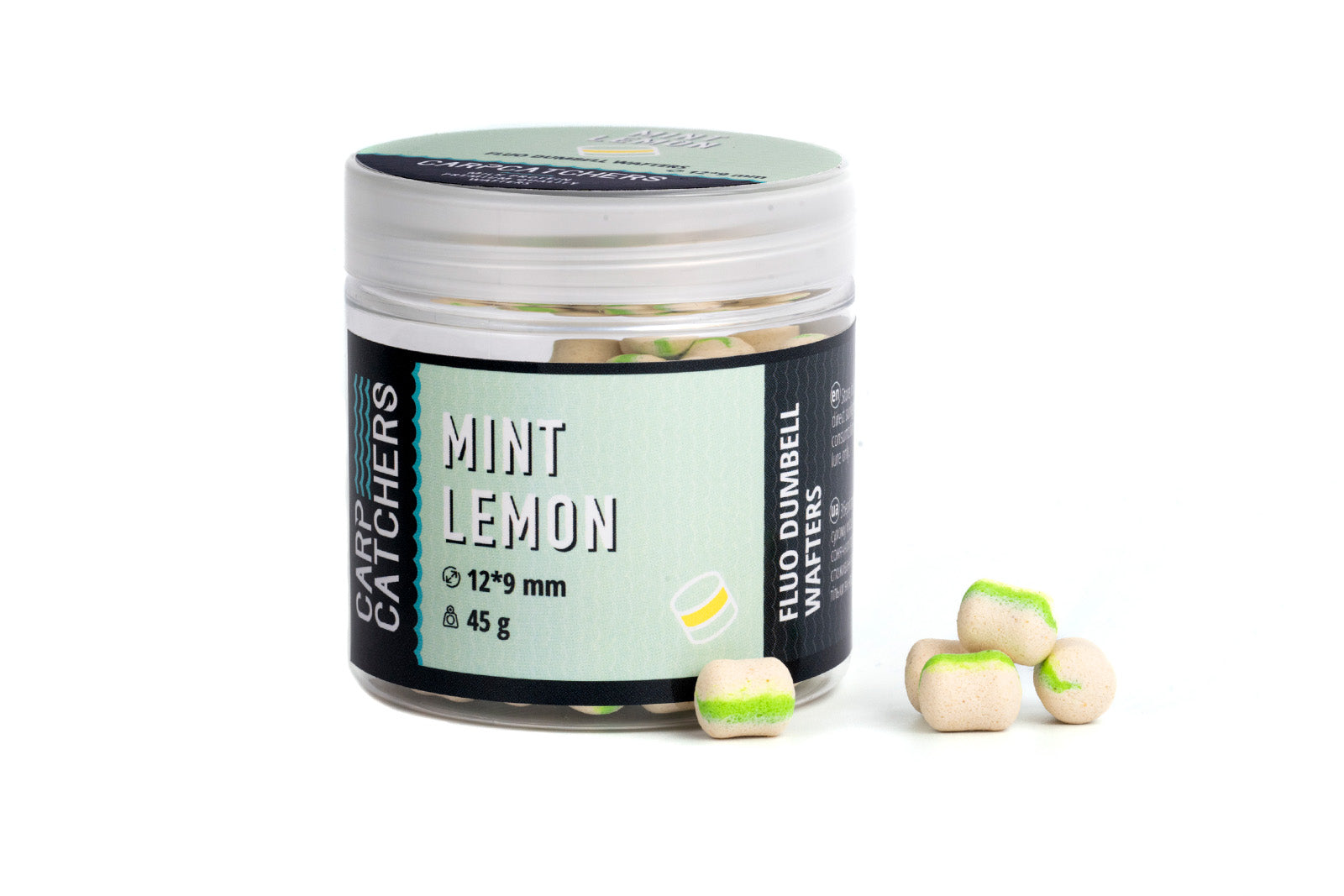 Fluo Dumbell Wafters Mint Lemon 12×9мм